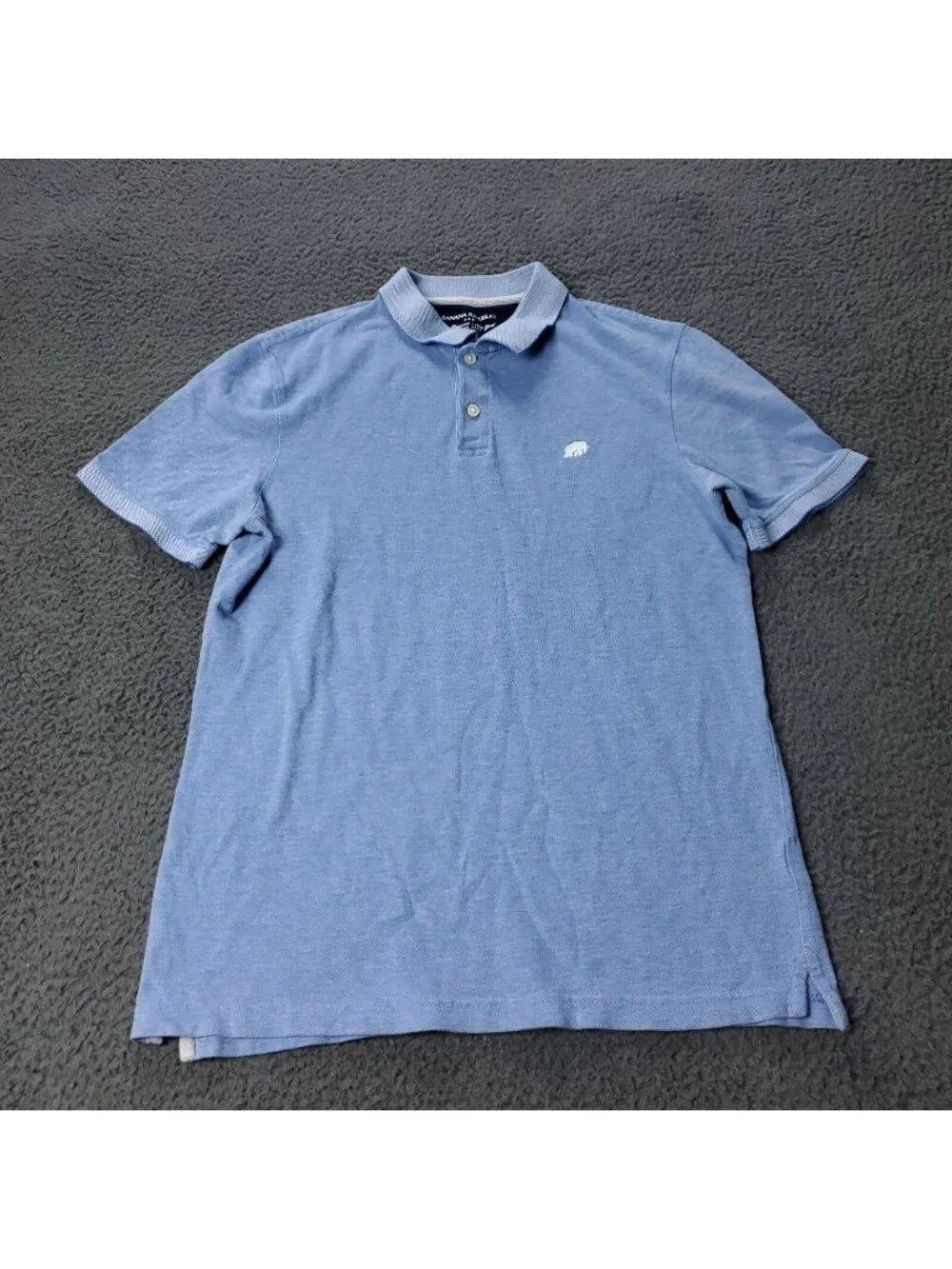 Banana Republic Polo Shirt Mens M Medium Blue Cotton Short Sleeve SF NY Casual